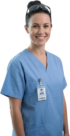 ProMed registered nurse in blue scrubs